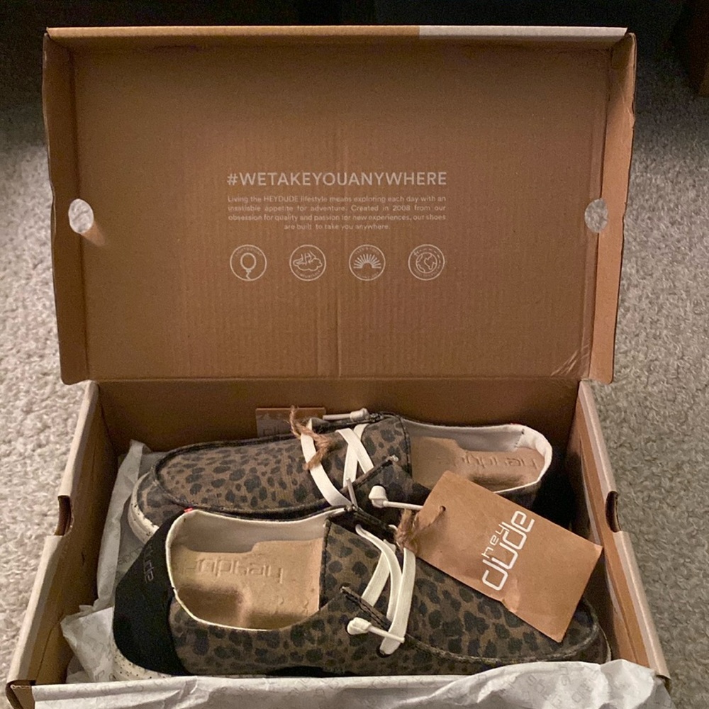 Hey Dude Leopard Wendy Jungle Brown Size 9